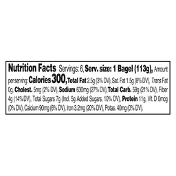 Nutrition facts
