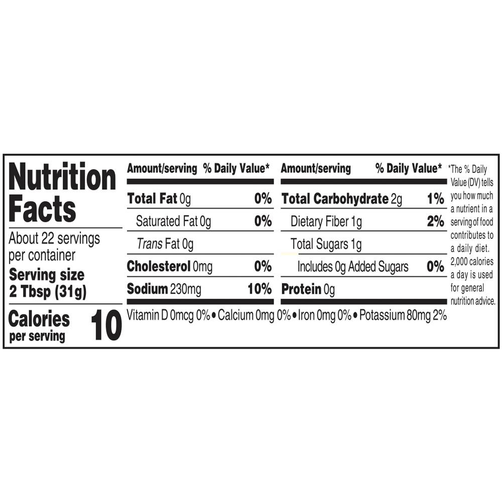 Nutrition facts