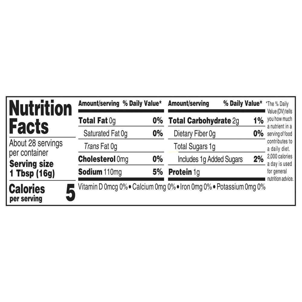 Nutrition facts