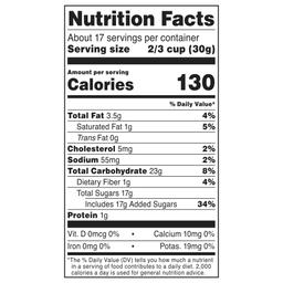 Nutrition facts