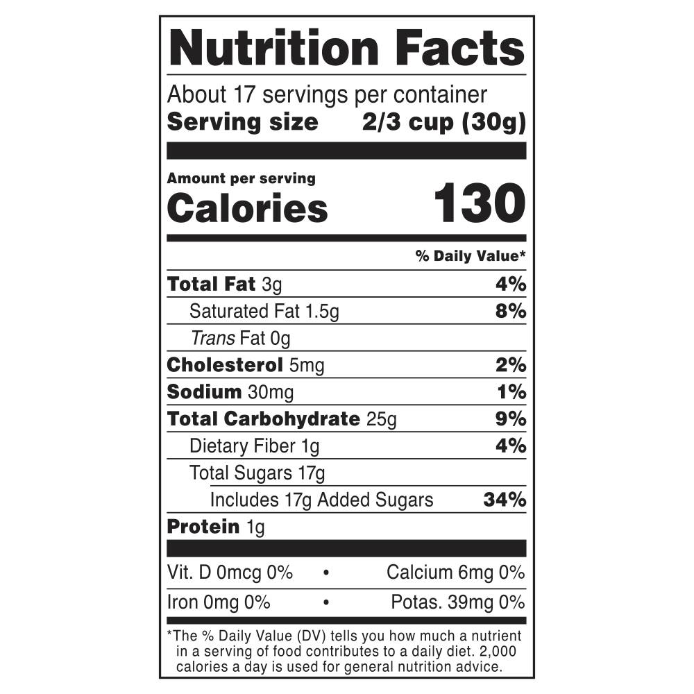 Nutrition facts