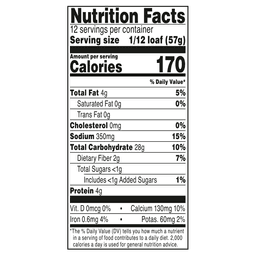 Nutrition facts