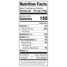 Nutrition facts