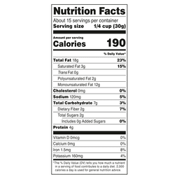 Nutrition facts