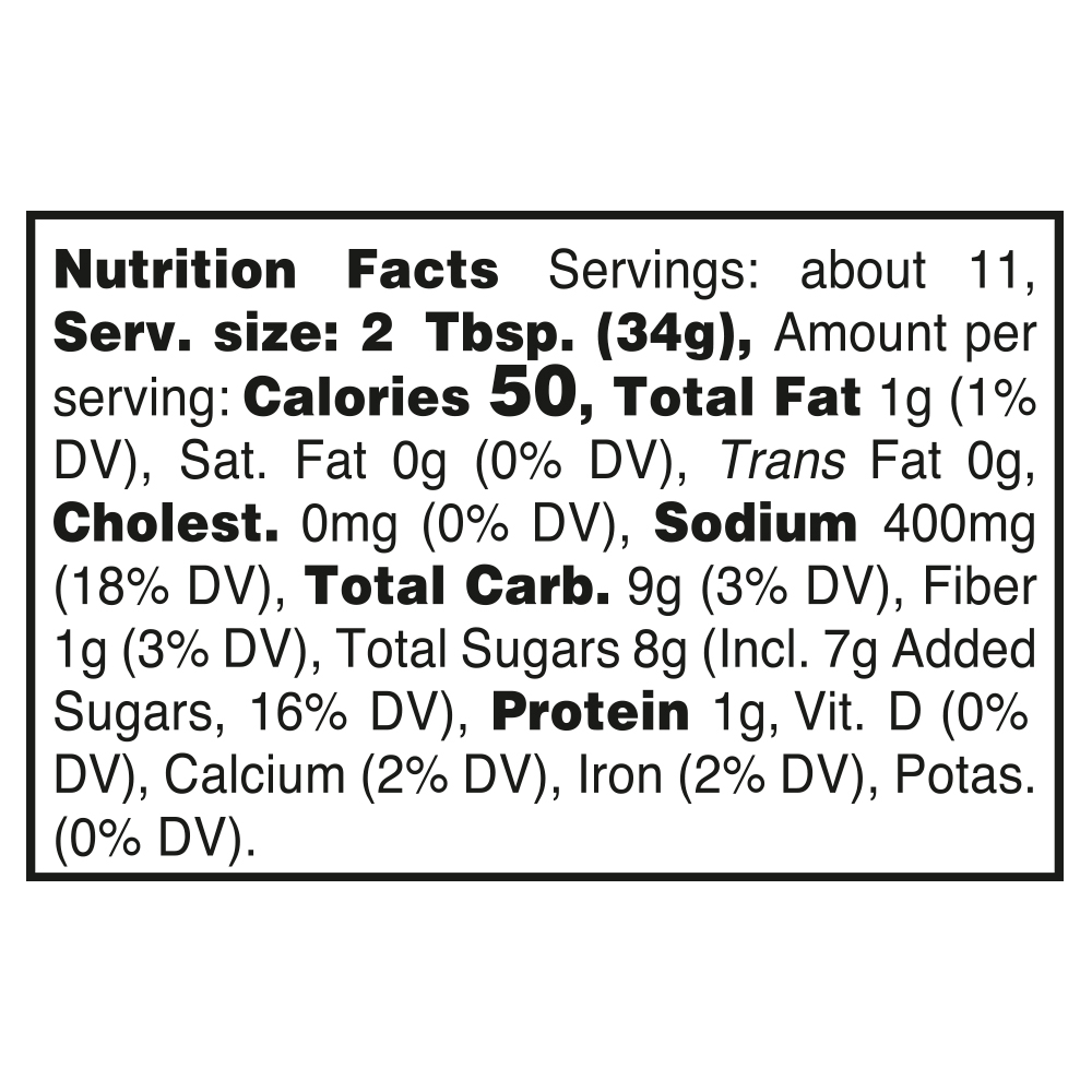 Nutrition facts