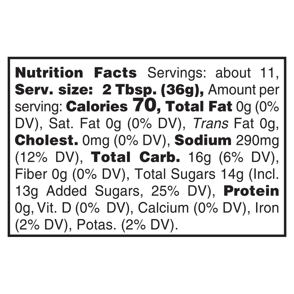 Nutrition facts