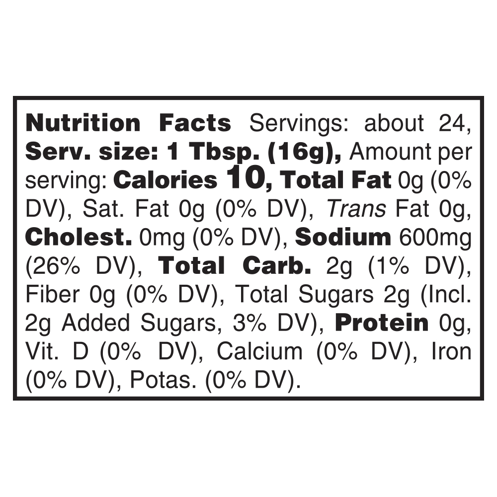 Nutrition facts