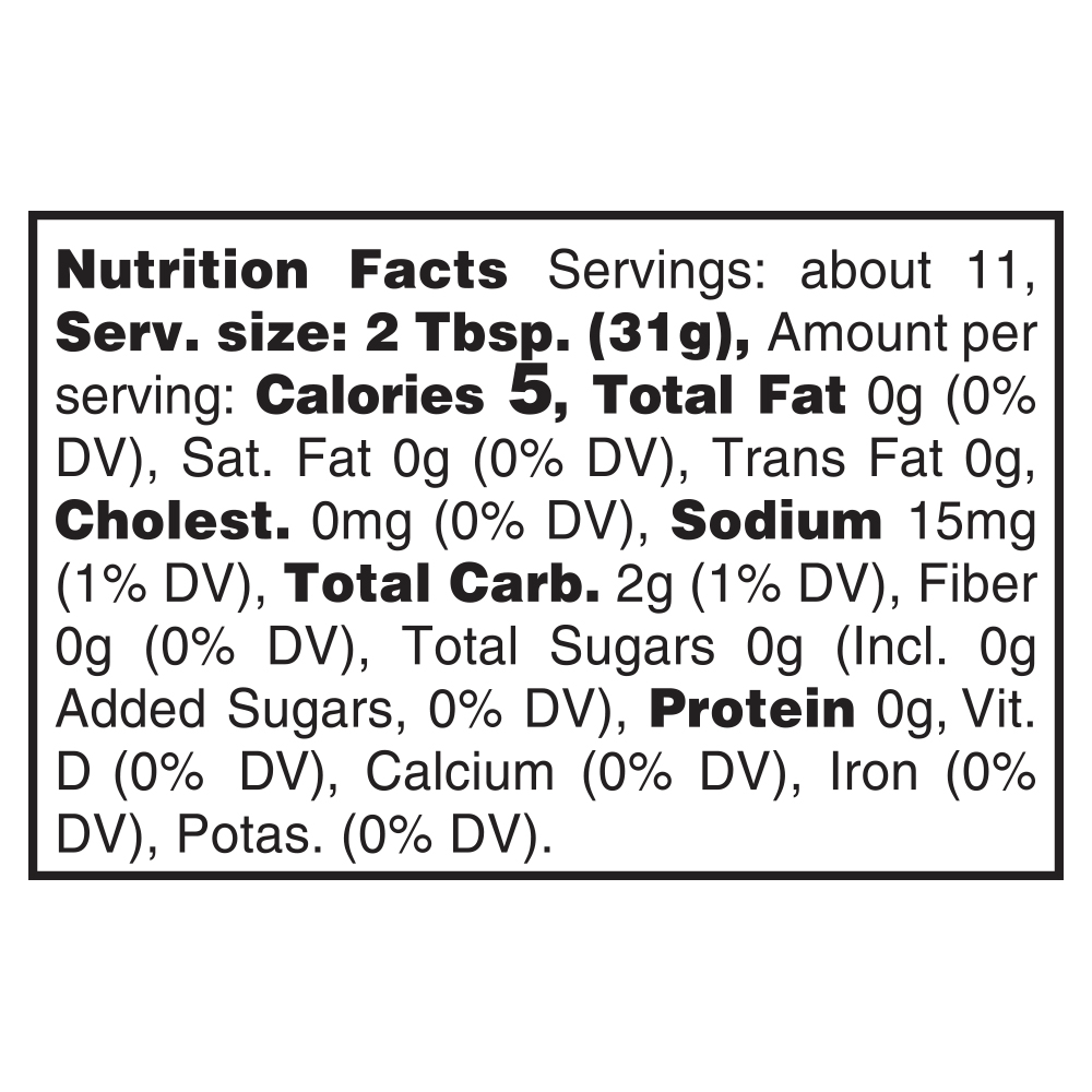 Nutrition facts