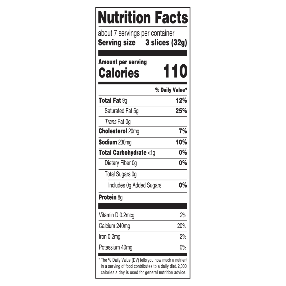 Nutrition facts