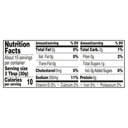 Nutrition facts