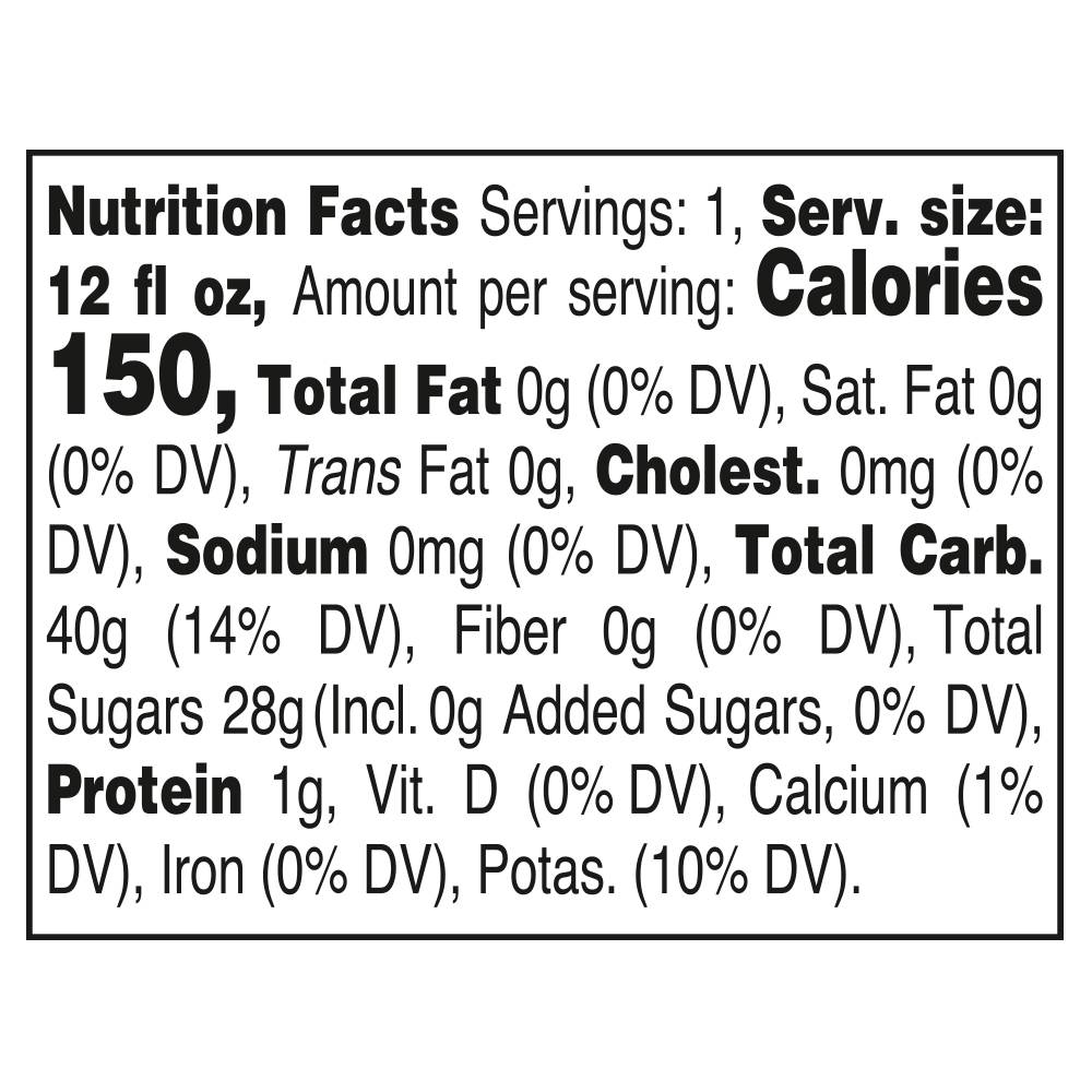 Nutrition facts