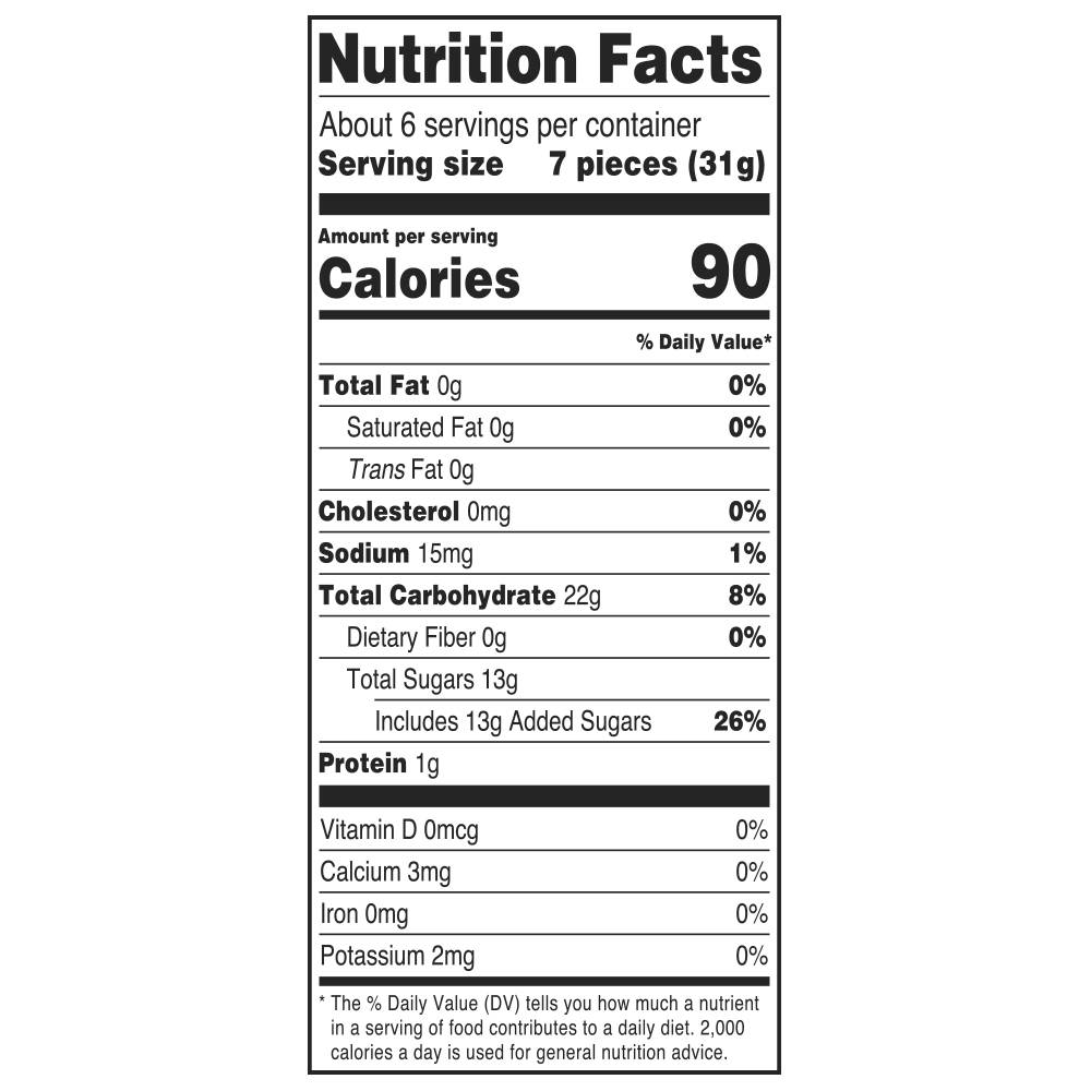 Nutrition facts