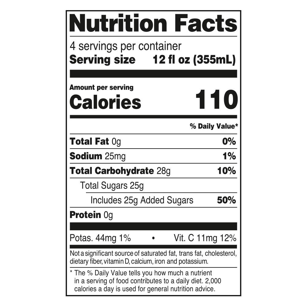 Nutrition facts