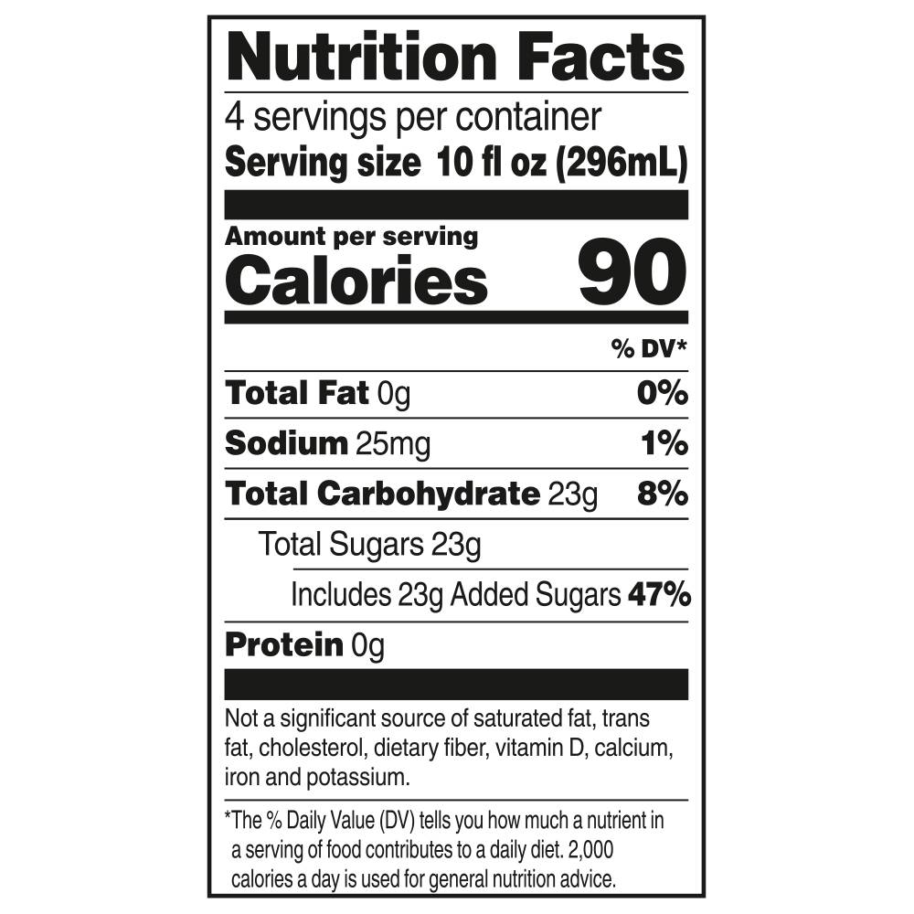 Nutrition facts
