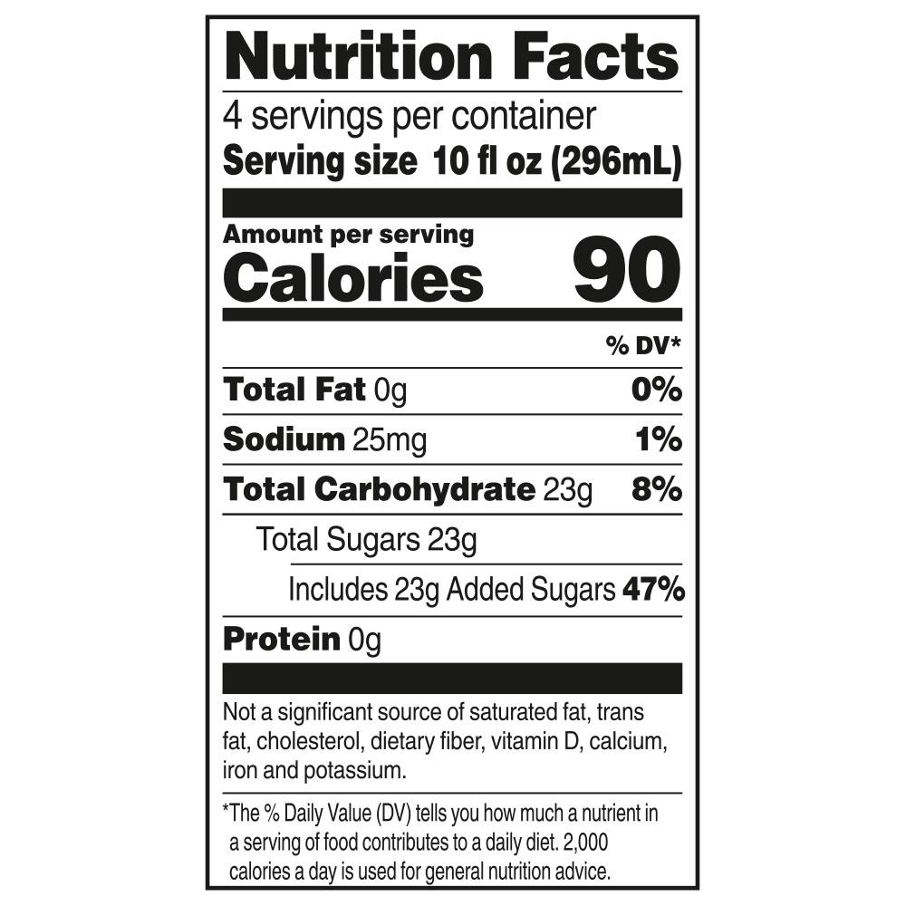 Nutrition facts