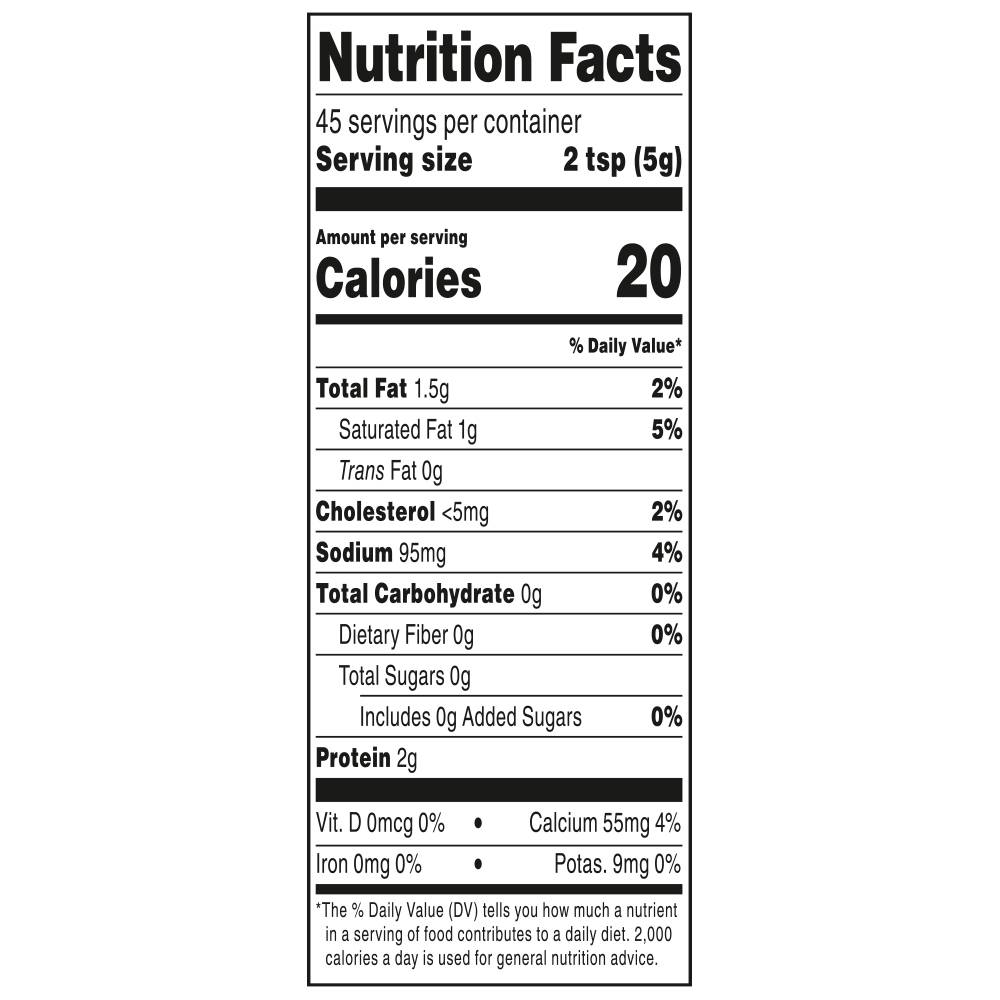 Nutrition facts