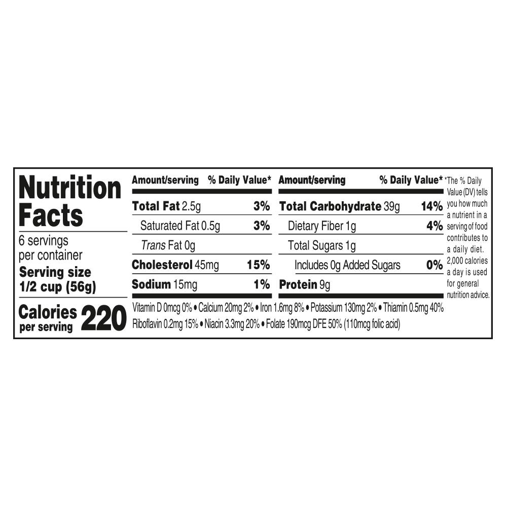 Nutrition facts