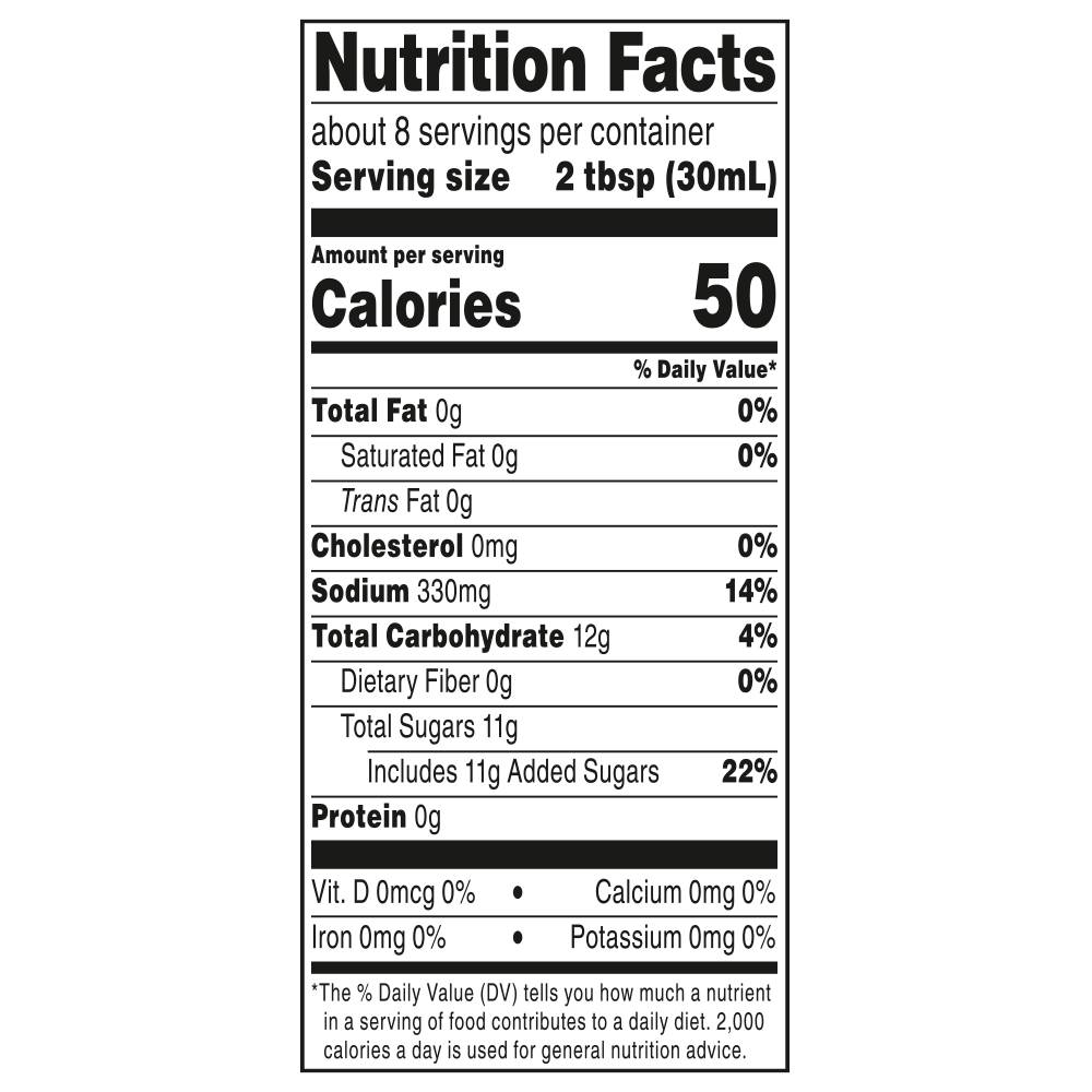 Nutrition facts