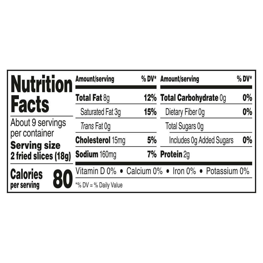 Nutrition facts