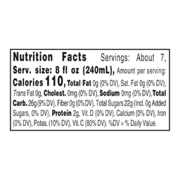 Nutrition facts