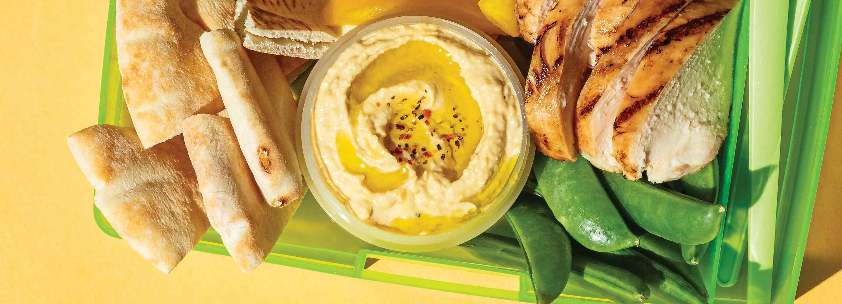 Simple Lunchbox Blender Hummus