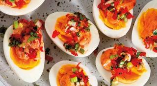Soft-Boiled Eggs with Smoky Aioli and Pickled Pepper Salsa